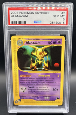 2003 Pokemon Vintage 2 Skyridge Alakazam Non Holo Rare PSA 10 GEM MINT - Image 1