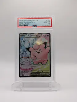 2025 Pokemon JTG EN - Lillie's Clefairy EX Ultra Rare PSA 10 GEM MT #173 - Image 1