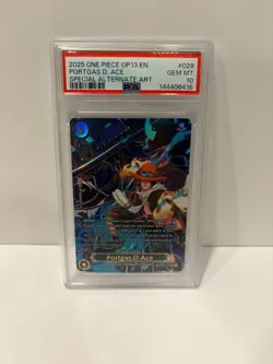 2025 ONE PIECE OP13 CARRYING ON HIS WILL EB02 028 PORTGAS D ACE SP PSA 10 GEM MT - Image 1