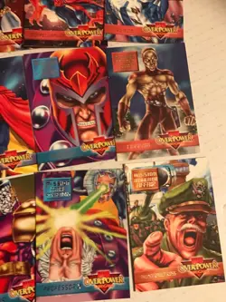 12 MISSION card LOT : Marvel OVERPOWER card game 1995 CCG; 12 different; X-men - Image 4