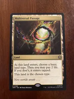 Multiversal Passage Marvel's Spider-Man Regular Rare Land Card NM MTG #180 - Image 1