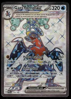Pokemon Cards Garchomp ex 219/182 Paradox Rift Ultra Rare HP *INDENT* - Image 1