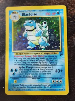 Pokemon TCG Blastoise Holo Unlimited Rare Card 2/130 Base Set 2 - Image 1