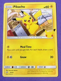 Pokemon TCG Pikachu McDonalds Promo Card 25/25 25th Anniversary NON HOLO - Image 1