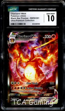 CGC 10 GEM MINT Charizard VMAX SWSH261 ALTERNATE ART PROMO Pokemon Card 160 - Image 1
