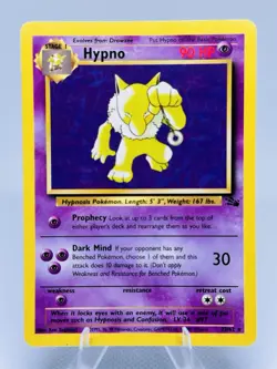 Hypno Non Holo Rare 23/62 Fossil Set 1999 WOTC Vintage Pokemon Card - Image 1
