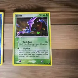 Vintage Pokemon Card Lot Zubat 83 Hidden Legends Luvdisc 7 Crystal Guardians - Image 3