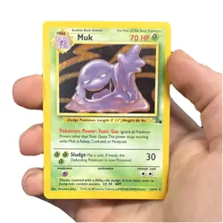 Pokemon Muk Holo Rare Fossil 13/62 Stage 1 70 HP Unlimited Card - Image 1