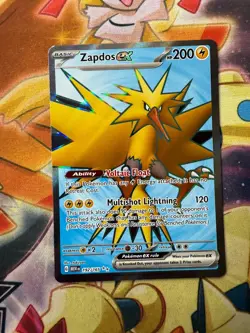Pokemon Cards Zapdos ex 192/165 Full Art Secret Rare Pokemon 151 - (NM) - Image 1