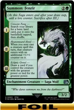 Summon: Fenrir ** FOIL ** Final Fantasy - CUC NM MTG - Image 1