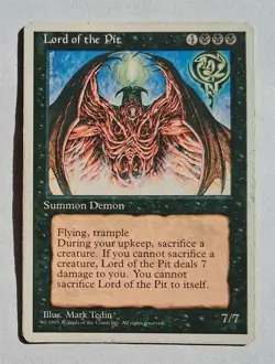 Magic MTG - Lord of the Pit - 4th Fourth Edition - MP - Image 1