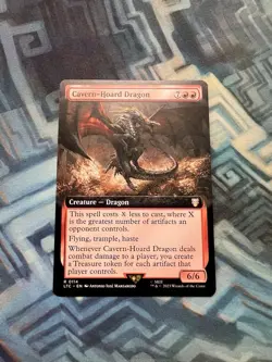 MTG Extended Art Cavern-Hoard Dragon NM Unplayed Commander: LotR - Image 1