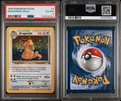 Pokemon Dragonite Fossil Holo Rare 1999 4/62 PSA 6 English - Image 3