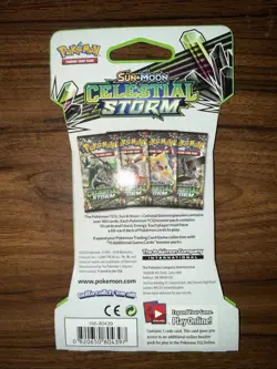 Pokemon Sun & Moon CELESTIAL STORM Sleeved Booster Pack Stakataka Artwork - Image 2