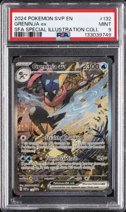 2024 POKEMON SVP EN-SV BLACK STAR PROMO #132 GRENINJA EX PSA 9 - Image 1