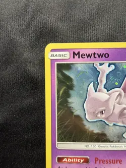 Pokemon - Mewtwo SM77 Holo Black Star Promo LP- - Image 2