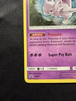 Pokemon - Mewtwo SM77 Holo Black Star Promo LP- - Image 4