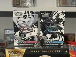 Pokemon TCG Scarlet & Violet Black bolt and White flare Booster Bundle SET - Image 1