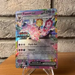 Pokemon TCG Espeon ex Promo Stamped Holo Prismatic Evolutions 270 HP 034/131 - Image 1