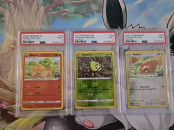 Seq Set Bidoof 059, Numel 013, Spinark 006 (Peelable Ditto) Pokemon Go all PSA 9 - Image 1
