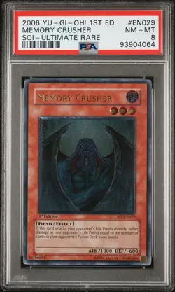 Ultimate Rare - Memory Crusher - SOI-EN029 1st Edition - PSA 8 - yugioh TCG - Image 1