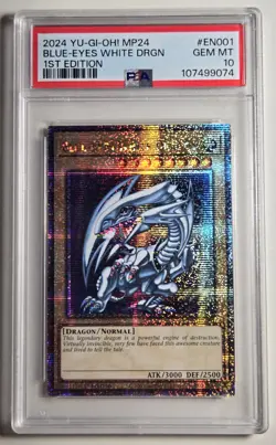 2024 YU-GI-OH! DUELING MIRRORS Blue Eyes White Dragon MP24-EN001 QCR PSA 10 - Image 1