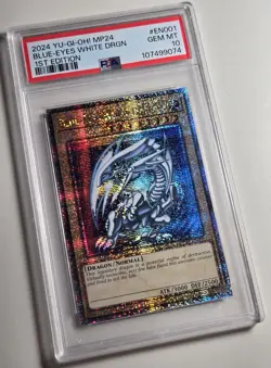 2024 YU-GI-OH! DUELING MIRRORS Blue Eyes White Dragon MP24-EN001 QCR PSA 10 - Image 2