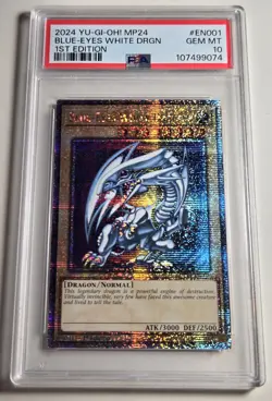 2024 YU-GI-OH! DUELING MIRRORS Blue Eyes White Dragon MP24-EN001 QCR PSA 10 - Image 4