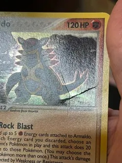 POKEMON ARMALDO 1/108 RARE COSMOS HOLOFOIL MP LEGENDS AWAKENED DM CARD - Image 3