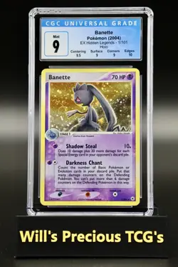 CGC 9 Banette 1/101 EX Hidden Legends 2004 Holo Pokemon Card Mint - Image 1
