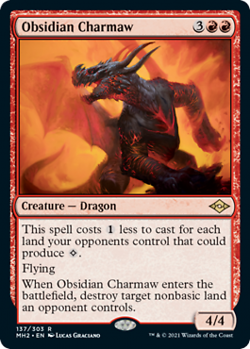 Magic MTG - Obsidian Charmaw - Horizons du Modern 2 - MINT/NMINT - EN - FOIL - Image 1