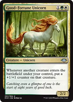 MTG - Good-Fortune Unicorn, Modern Horizons - Image 1