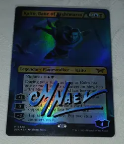 MTG KAITO FLAGELLO DEGLI INCUBI BANE OF NIGHTMARES DUSKMOURN FOIL SIGNED SHIZUKI - Image 1