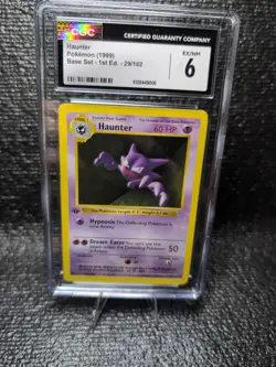 1st Edition Haunter 1999 Base Set Unlimited Pokemon Card 29/102 CGC 10 - Image 1