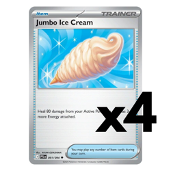 4x Jumbo Ice Cream - 091/094 - ME02: Phantasmal Flames Pokemon Playset x4 - Image 1