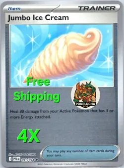4x Jumbo Ice Cream PLAYSET x4 091/094 [Reverse Holo] Trainer Cards Pokemon TCG - Image 1