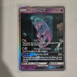 Pokemon Mewtwo GX 78/73 Shining Legends Shiny Holo Rare Full Art Card - Image 1