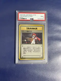1998 POKEMON JPN GYM THE ROCKET'S TRAP-HOLO PSA 9 - Image 1