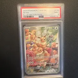 Eevee 188/167 Illustration Rare Twm En-twilight Masquerade Pokemon PSA 9 - Image 1