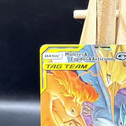 Pokemon TCG Moltres Zapdos and Articuno Tag Team GX 44/68 Hidden Fates MINT - Image 2