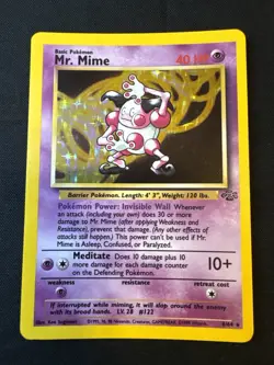 1999 Pokemon Mr. Mime 6/64 Holo Rare Jungle Set WOTC Vintage Holographic LP - Image 1