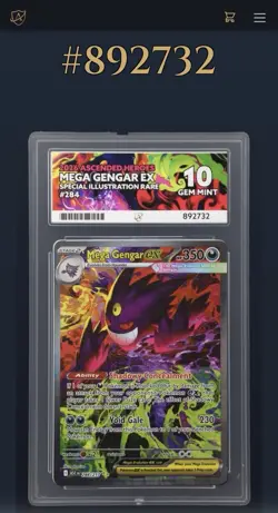Pokemon Ascended Heroes Mega Gengar SIR 284/217 & Mega Gengar MAR 268/217 Ace 10 - Image 5
