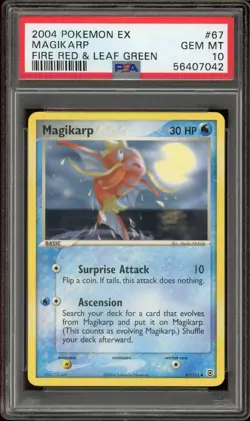 2004 Pokemon EX Fire Red Leaf Green #67 Magikarp PSA 10 'INCORRECT RARITY ERROR' - Image 1