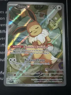 Eevee 173 Pokemon Center Exclusive Stamped Prismatic Evolutions ETB Promo NM - Image 1