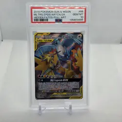 Hidden Fates Full Art Pokemon Sun & Moon 2019 MLTRS/ZPDS/ARTCN.GX #66 PSA 10 - Image 1