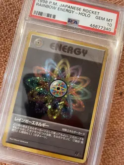 Pokemon Japanese Rocket Rainbow Energy - Holo Gem MT 10 - Image 3