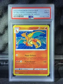 Pokemon Center TCG Special Delivery Charizard SWSH075 PSA 9 Rare Holo 2022 - Image 3