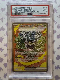 Pokemon Teal Mask Ogerpon ex 145/131 Sv: Prismatic Evolutions PSA 9 - Image 1