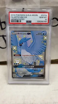 2019 ARTICUNO GX FULL ART SHINY VAULT HIDDEN FATES POKEMON PSA 10 GEM MINT #SV54 - Image 2