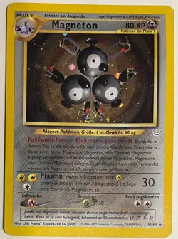 Magneton Holo 10/64 – 2001 German Neo Revelation Pokemon TCG – LP-MP - Image 1